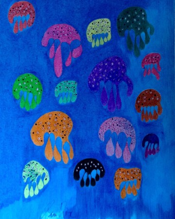 181✨ TÍTULO : "MEDUSA", TÉCNICA : LÁPIZ DE CRAYÓN, GRASA Y ACUARELA. TINTA CHINA. FIJADOR. (13 x 23cms ).      800€